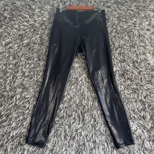 Athleta Elation High Rise Tight Sexy Black Shimmer Metallic Size M
